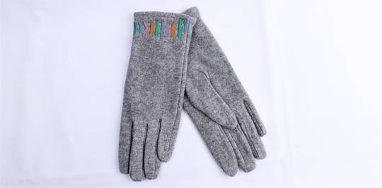 Shackelford embroidered wrist  glove grey Style; S/LK4952GRY